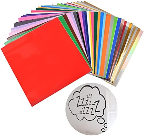 30 Pcs Self Adhesive Vinyl Sheets 12" X 12" Permanent Adhesive Vinyl Sheets Assorted Colour Adhesive Vinyl for Cricut or Other Cutters Assorted Colors Premium Adhesive Craft Outdoor Vinyl for Decor