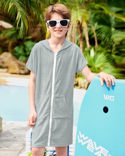 Image of BesserBay Boys Girls Swim Cover Up Terry Cloth Swimwear