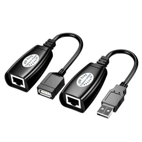 AYMBH USB Ethernet Adapter & Extender USB 2.0 Male to Female RJ45 Network Adapter for Cat5/Cat5e/Cat6 Cable 150ft Extension for Mouse Keyboard Printer Scanner and More Plug & Play No Power Required