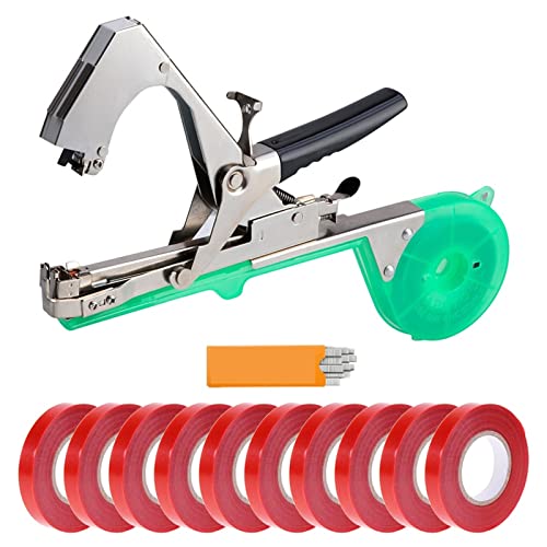 Máquina para Atar Plantas Máquina para Atar Plantas de jardín Juego de 10 Rollos de Cinta para Vegetales UVA Tomate Pepino Flor (Color: Juego 2) (Juego 3)