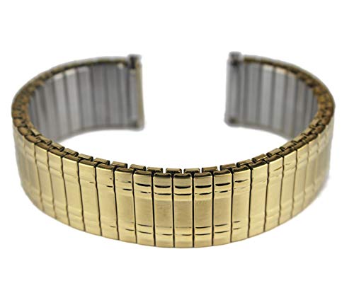 Correa de reloj elástica de acero inoxidable expansible color dorado para renovar tu accesorio
