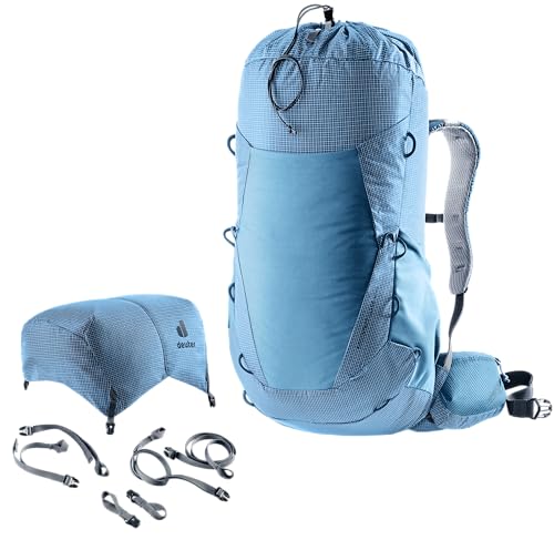 Image of Deuter Unisex Aircontact Ultra 40 + 5L Lightweight Trekking & Thru-Hiker Backpack - Wave-Ink - 45 Liter