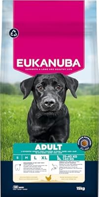 Eukanuba  alimento seco con Pollo Fresco para Razas Grandes  alimento seco Premium para Perros Adultos  15 kg