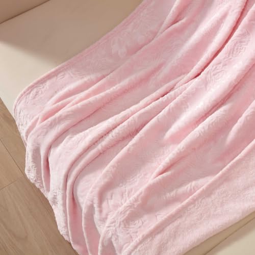 Image of Betsey Johnson - Soft Plush Throw 50x70, Floral Blanket for Bed or Couch | Soft Embossed Plush, Cozy Warmth, Floral Bouquet Design, 50x70 Size, Machine Washable