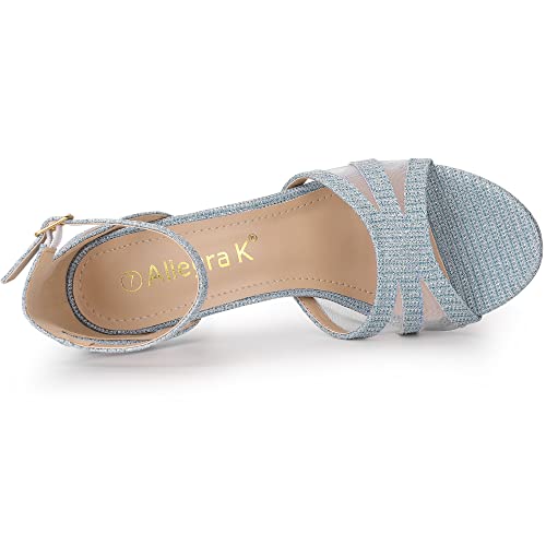 Image of Allegra K Women's Glitter Ankle Strap Stiletto Heels Sandals