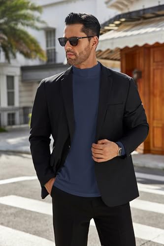 Ekouaer Men's Mock Turtleneck Long Sleeve Turtle Neck Tops Thermal Shirts - image 5