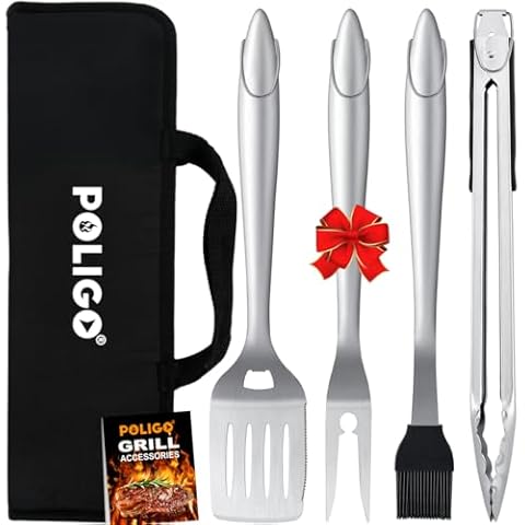 POLIGO 5-Piece Stainless Steel Grill Set Cover
