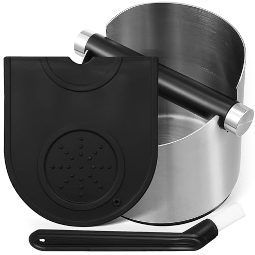 MAGICLULU 1 Juego De Caja De Acero Inoxidable Para De Café Taza De Barril Dispensador De Jarabe De Café Contenedor De Granos De Café Contenedor Hermético Para Residuos De Café