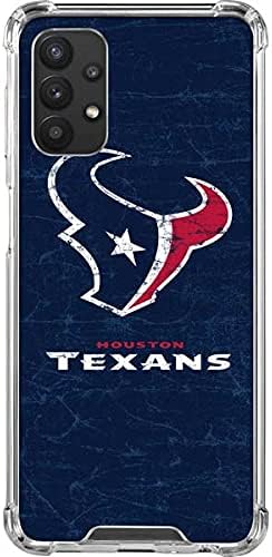 Skinit Clear Phone Case Compatible with Samsung Galaxy A32 5G - Officially Licensed NFL Houston Texans Distressed Design