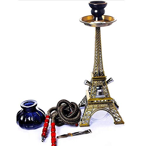 DASFNVBIDFAHB 2 Rohre for 2 Person, Kreative Shisha Shisha Set, Eiffelturm Formular Kit mit Keramiknapf Kohle Clamp… – Bild 3