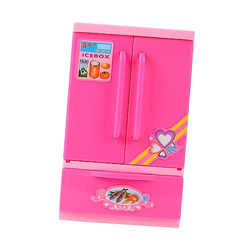BESTonZON 1 Pc Refrigerador simulado Toys Juguete electrodoméstico Nevera Juguete refrigerador Educativo Juguete Educativo para de Juguete para el plastico Rosa