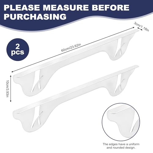 Image of Upgrade 316 Stainless Steel Stove Gap Covers (2 Pack, 23.4 inch, White), Heat-Resistant Stove Gap Filler for Kitchen Counter and Stovetop, Range Trim Kit Oven Gap Guard Between Stove and Counter