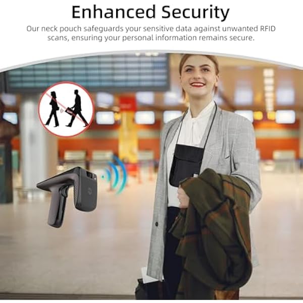 Нагрудная сумка с RFID-блокировкой, водонепроницаемая сумка для дорожных документов, нагрудный карман, защита RFID, мужская сумка для паспорта, дорожный кошелек с регулируемым плечевым ремнем,