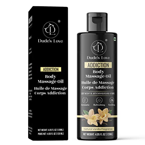 Biologique - Huile de massage corporelle comestible à la vanille - Attraction, confiance et sans tache | Huile d'aromathérapie non collante à l'huile essentielle de vanille et de jasmin Cover