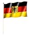 Produktbild Stockflagge/Stockfahne DEUTSCHLAND mit Wappen/Bundesadler Flagge/Fahne ca. 30 x 45 cm mit ca. 60cm Stab/Stock