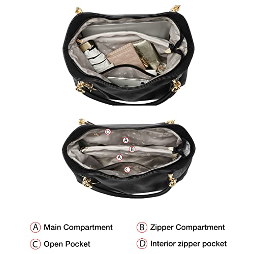 Image of FOXLOVER Soft Genuine Leather Medium Purses for Women Tote Bag Handbags with Top-handles Shoulder Satchel Purse