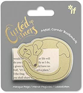 IF Curled Up Corner Metal Animal Bookmark - Cosy Cat, 36501