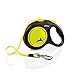 Flexi New Neon Retractable 16' Dog Leash Tape, Large, Black/Neon