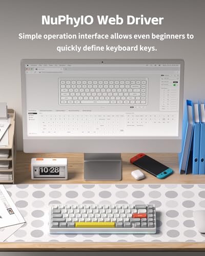 Image of NuPhy Halo V2 IO Wireless Mechanical Keyboard with PBT Keycaps,Hot Swappable Custom Gaming Keyboard,Aluminum Alloy Frame,RGB Backlit,Gasket Structure,BT5.0 /USB-C /2.4GHz Low Latency Office Keyboards