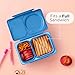 Omie OmieBox UP bento Box for Kids | Insulated Lunch Box | Leak Proof Vacuum Insulated Thermal Food jar | Cooler ice Pack | 2 Compartments (Cosmic Blue)