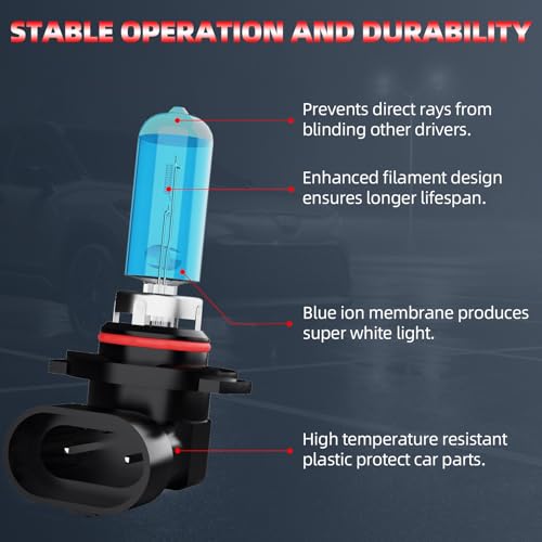 Image of Light Bulbs Fit For Chevy EQUINOX 2018-2021,9012 High Low Beam High Performance Halogen Headlight Bulb Combo, 6000K White Light, Pack of 2