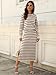 ANRABESS 2 Piece Skirts Sets For Women Fall Fashion 2025 Striped Sweater Midi Dress Knit Lounge Travel Outfits Winter Clothes Beige Black Medium