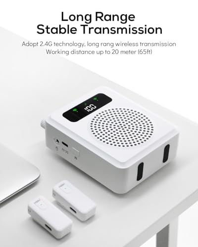 Image of Wireless Voice Amplifier for Teachers, Portable Microphone and Speaker