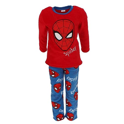 Marvel Spiderman Pyjama Set Fleece Schlafanzug Jungen pjs Winter Warm 104-134cm Kinder nachtwäsche Freizeitanzug Kinder Weihnachten Geschenk...