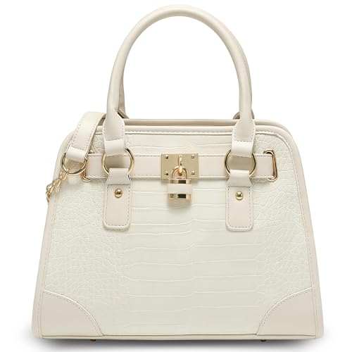 Bolso tipo satchel de mujer estilo cocodrilo en PU miniatura 1