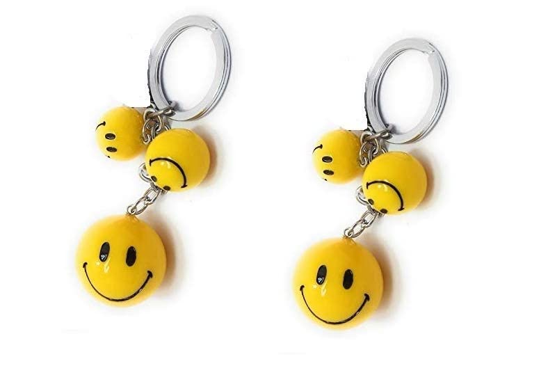 genericSmiley Emoji Expressions Button Pins Key Chain with heart shape popet keychain