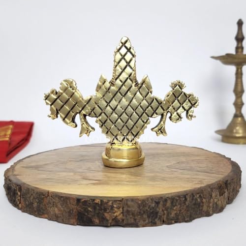 Image of Gold Art India Lord Venkateswara Balaji Idol | Gold-Plated Antique Matte Finish Murti | 3.5 x 4.2 inch | Tirupati Balaji Statue for Home Mandir, Office & Gifting