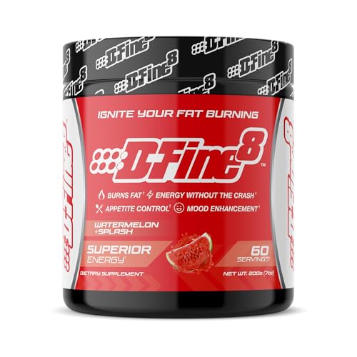 Image of Thermogenic Pre-Workout Energy Powder & Shredding Supplement, Boost Energy Mood & Focus, Sugar Free, Contains Senactiv, Endurance, 300mg Caffeine, N-Acetyl-L-Tyrosine (Watermelon Splash)