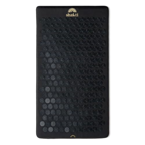 ShaktiMat Premium Acupressure Mat Level 2 Intensity in Shakti Black Massage Muscles Aid Sleep & Unlock Inner Tension | Similar to Acupuncture No Needles Required