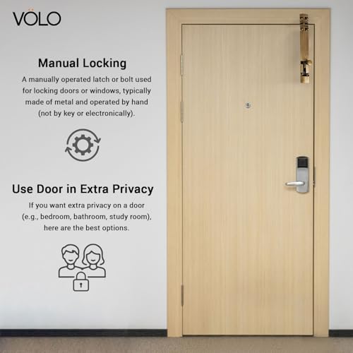 Image of VOLO Aluminium Tower Bolt with Stainless Steel Rod - Heavy Duty Door & Window Latch for Home and Office | Main Door Tower Bolt | Kundi /Chitakini | Pack of 2 Pieces (Antique Brass, 6 Inch)