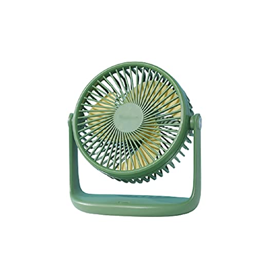 Ventilador de escritorio mini pequeño, ventilador de escritorio USB recargable, ventilador de escritorio de viento de 3 velocidades potente y silencioso, ventilador de enfriamiento de ajuste de 360