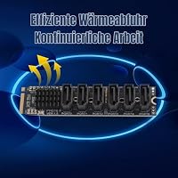 M.2 auf SATA3.0, Erweiterungskarte, 6 PortsSATA 3.0 Controller PCIe Erweiterungskarte für ASM1166 Chip, Adapterkarte PCIE3.0 X2 16 Gbit/s, SATA3.0 6 Gbit/s X 5 Unterstützt 6 SATA Geräte – Ansicht 3