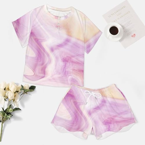 Pyjama femme manches courtes fluide contre la transpiration d'été - 7