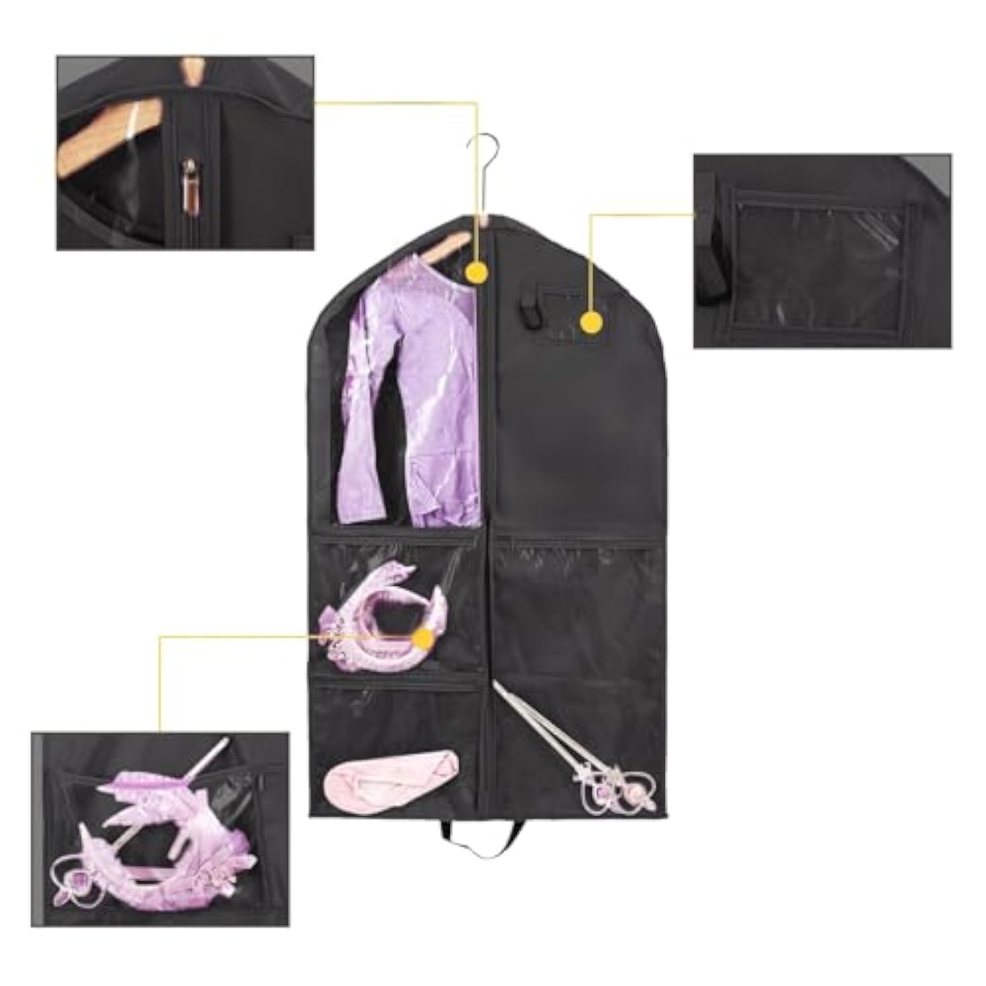 Dance Costume Garment Bag for Dancers with Backpack Storage