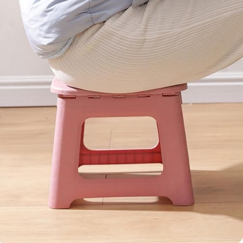 Folding Step Stool, Thickened Plastic Stool, Space Saving, Portable Foldable Stools Suitable for Outdoor Activities Such as Camping and Fishing