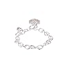 GUESS Women's Silvertone Chain Toggle Dangle Heart Charm Bracelet