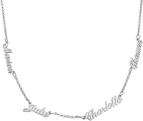 OAK & LUNA - Collar personalizado Krysta con múltiples nombres con opción de diamantes