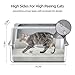 Stainless Steel Cat Litter Box with Lid,XL,19.7” L x 13.8” W x 11.8”H Deep,Large Metal Litter Box with High Side,for Small and Large Cats,Anti-Leakage Non-Sticky Easy Cleaning Include Litter Scoop