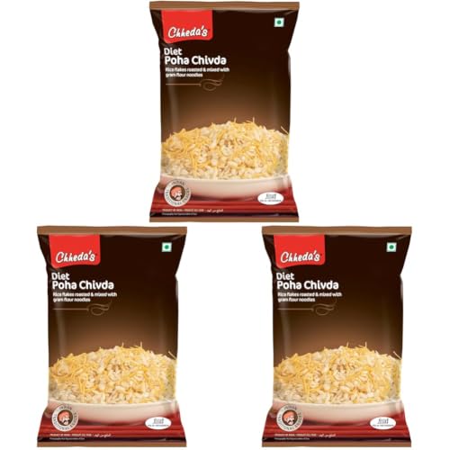Image of Chheda's Diet Poha Chivda - Crispy Poha Chivda with Sev (300g Pack of 3)