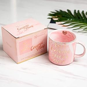 Best Friend Birthday Gifts for Women - Best F Friend Ever - Funny Friendship Gifts for Women - Present for BFF, Bestfriend, Besties, Sister, Her, Woman - Cute Pink Marble Mug, 11.5oz Coffee Cup Best Friend Birthday Gifts for Women Best F Friend Ever Funny Friendship Gifts for Women Present for BFF Bestfriend Besties Sister Her Woman Cute Pink Marble Mug 115oz Coffee Cup