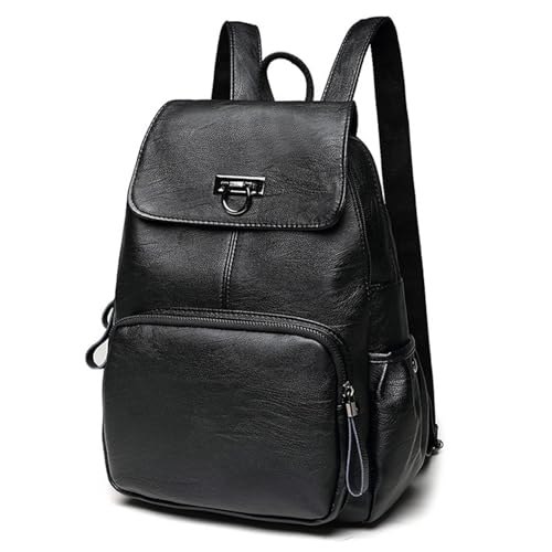 Sac à dos en cuir pour femme convertible en sac à bandoulière