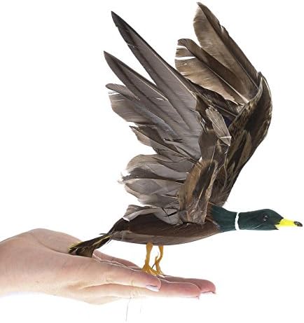 Factory Direct Craft Flying Feathered Artificial Mallard Duck with Wired Feet for Indoor Displaying