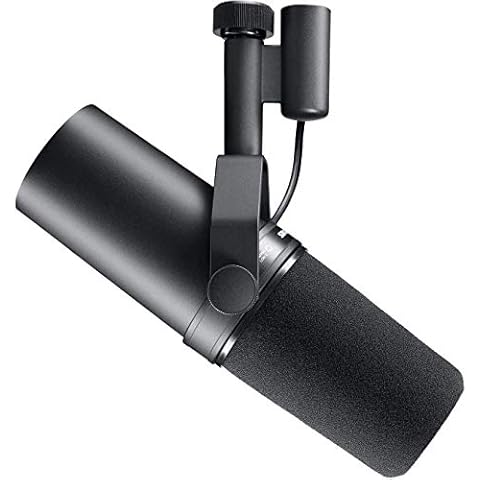 Shure SM7B Vocal Dynamic Microphone for Broadcast, Podcast & Recording, XLR Studio Mic for Music & Speech, Wide-Range Frequency, Warm & Smooth Sound, Rugged Construction, Detachable Windscreen - Black Cover