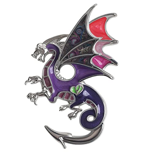Image of WEVENI Alloy Fantasy Dinosaur Dragon Brooch Enamel Pins for Women Lady Girl Fashion Jewelry Gift