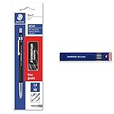 200-2H Staedtler mars 780 c bkp6st, portaminas técnico con punta metálica, para minas de 2 mm de ancho, negro + 200-2H Estuche con 12 minas