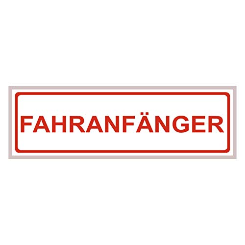 Magnetschild für Fahranfänger | Anfänger | Fahranfänger | Wieder ablösbar | 20x6cm | Kratz- und Wischfest | UV-Beständig (Fahranfänger - Bitte Abstand halten!)